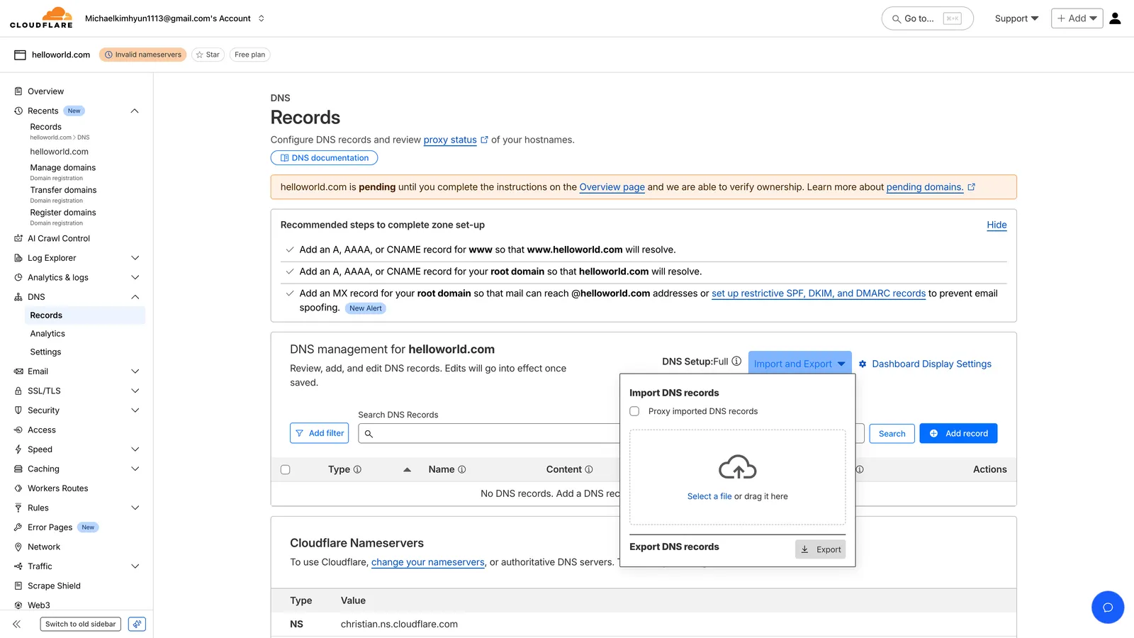 Cloudflare BIND Import